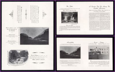 Prattsville, NY: Locust Cottage, 1920. General wear.. Two unfolded brochures for Locust Cottage unde...