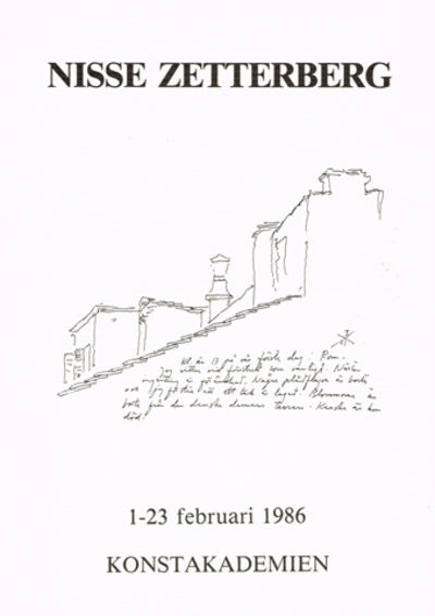 Nisse Zetterberg. 1-23 februari 1986.…