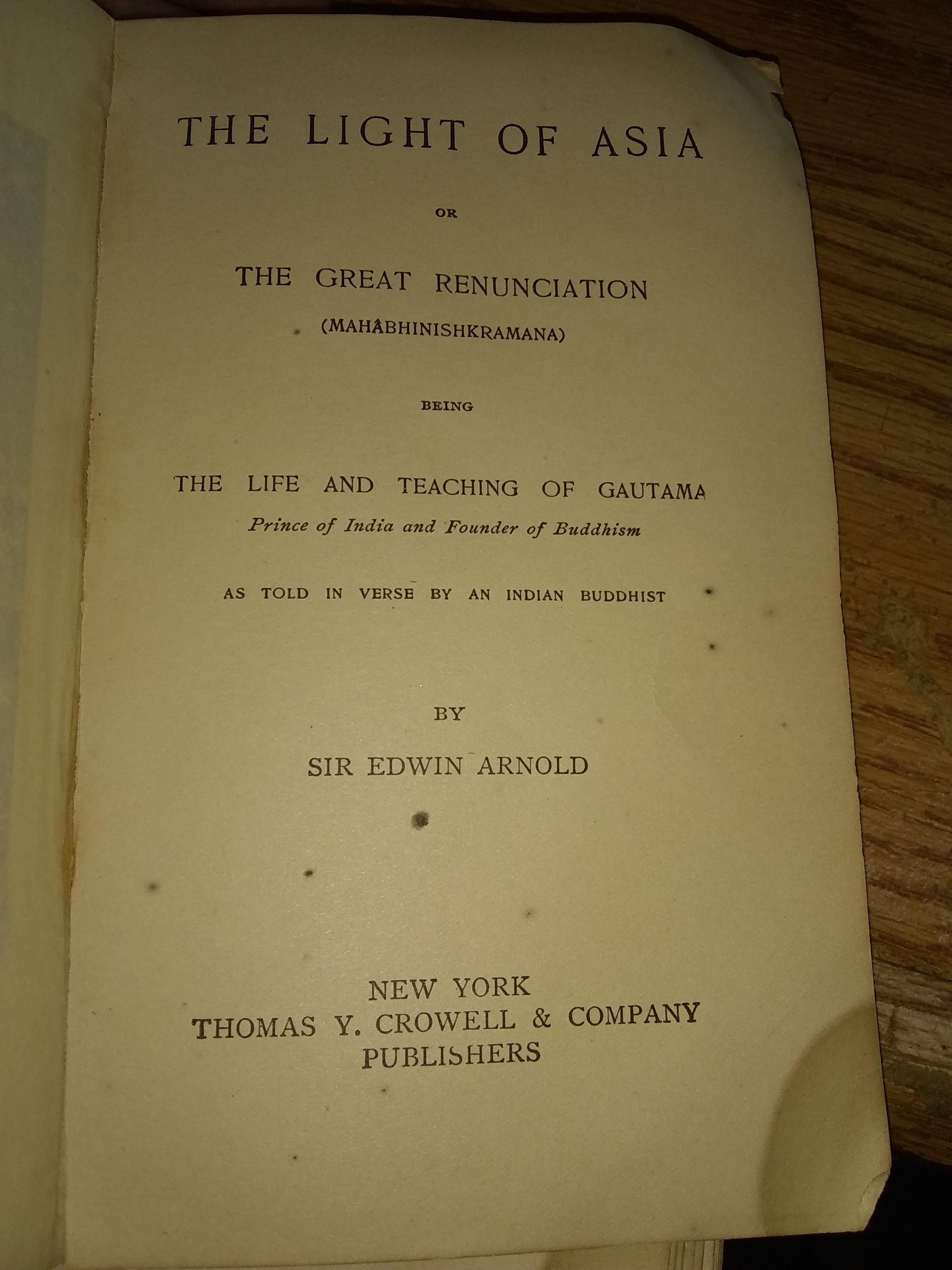 The Light of Asia by Sir Edwin Arnold Unknown 1800s from Main