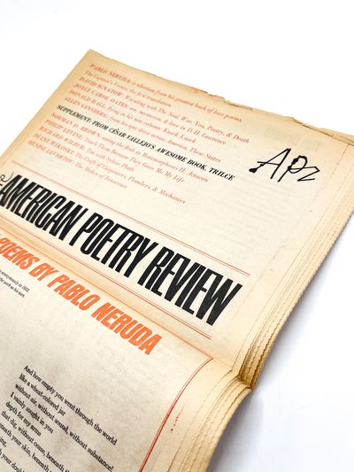 (Philadelphia): The American Poetry Review, 1972. First edition. Very good plus.. Scarce first print...