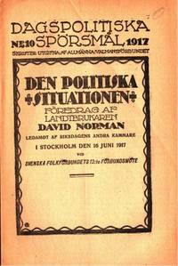 Den politiska situationen. Föredrag af…