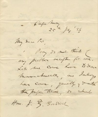 Letter from Charles Sumner to John Z....