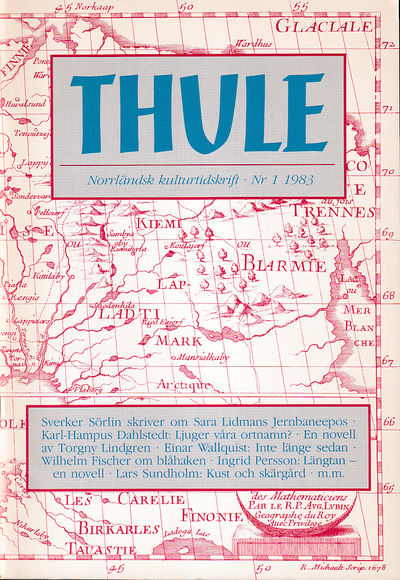 Thule. Norrländsk kulturtidskrift. 1983. Nr 1.…