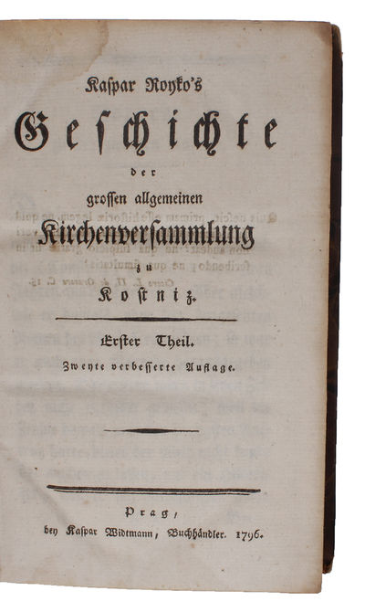 Geschichte der grossen Kirchenversammlung zu Kostnitz. 1.-4. Theil. (alles). 1-2 in  Zweyte verbesserte Auflage. (photo 2)