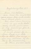 The artist tells her art dealer she could paint "two or three" large paintings for an exhibit. Uncommonly Signed Autograph Letter, in pencil, 2 separate pages, 8vo, Eaglebridge, Oct. 18, n.y.
