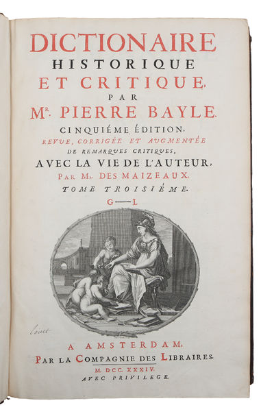 Dictionaire Historique Et Critique. 5 vols.  - ["BAYLE'S DICTIONNAIRE DOMINATED ENLIGHTENED THINKING IN EVERY PART OF EUROPE" - PMM.] (photo 5)