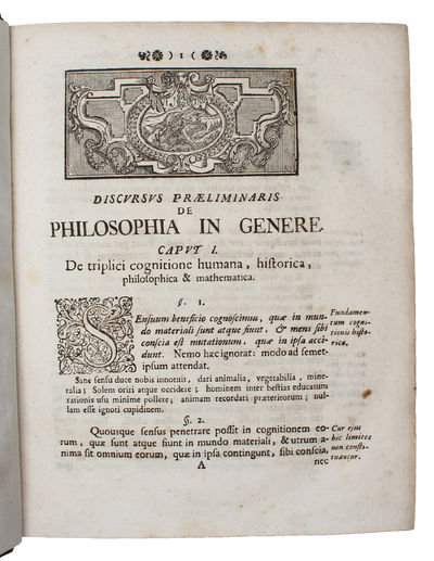 Philosophia rationalis sive logica, methodo scientifica pertractata et ad usum scientiarum atque vitae aptata. - [WOLFF'S IMPORTANT FIRST LATIN-LANGUAGE WORK] (photo 3)