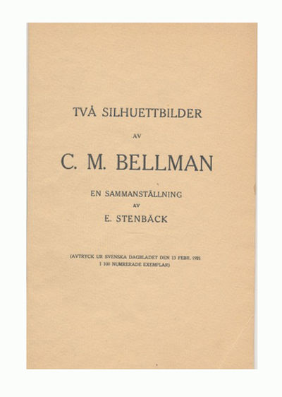 Två silhuettbilder av C. M. Bellman. En…