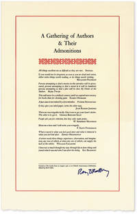 Broadside: A Gathering of Authors & Their Admonitions [Signed]