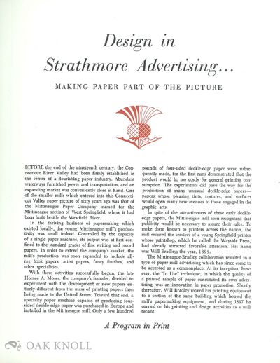 DESIGN IN STRATHMORE ADVERTISING ... MAKING PAPER PART OF THE PICTURE