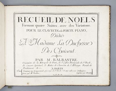 Recueil De Noels Formant quatre...; (photo 1)