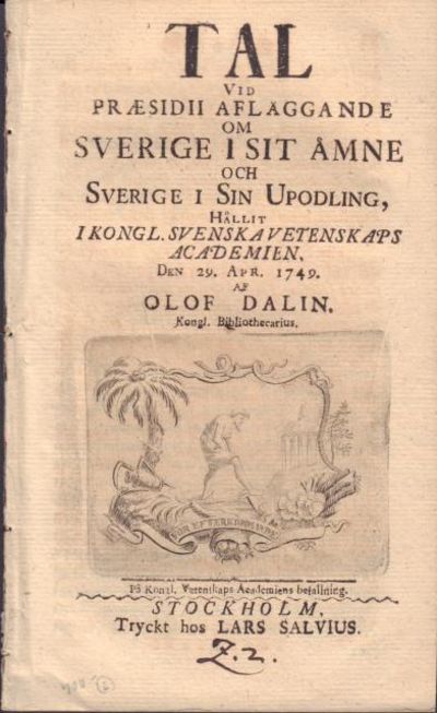 Tal vid præsidii afläggande om Sverige i sit ämne…