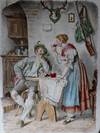 Gemälde auf Spinnengewebe. Painting on Cobweb. Peinture sure toile d'araignée.; "Dein Wohl", painting by Rudolf Epp