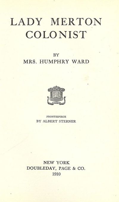 LADY MERTON COLONIST