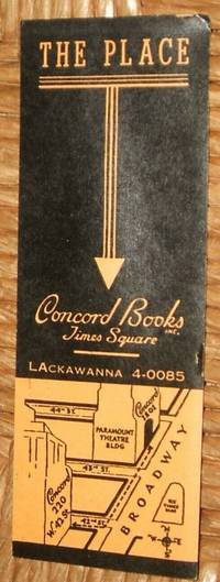cover of Concord Books Bookmark Times Square NY 1930