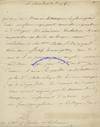 A Letter By French Admiral De La Touche, Dated Between American And French Revolutions