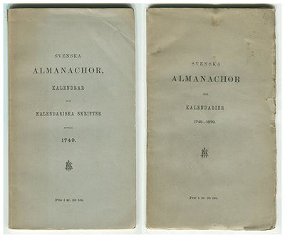 Sveriges kalendariska literatur. 1. Svenska…