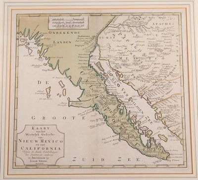 Kaart van het Westelyk Gedeelte van Nieuw Mexico en van California Volgens de Laatste Ontdekkingen der Jesuiten en Anderen