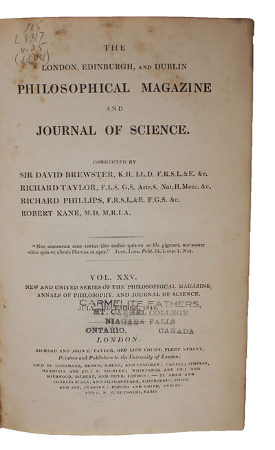 On Quaternions; or on a new System of Imaginaries in Algebra. - [MAKING THE GENERAL THEORY OF RELATIVITY POSSIBLE] (photo 3)