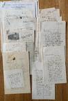 Group of Love Letters to Flora Temple Lash, whom he married, with sketches and related ephemera