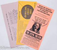 Three card leaflets advertising performances at the East Third Street space