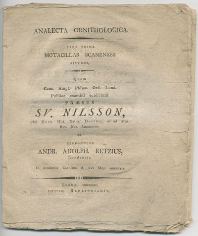 Analecta ornithologica. A.a. I:1-2-II.