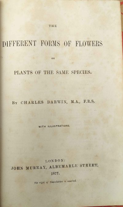The Different Forms of Flowers on Plants of the Same Species. With Illustrations.