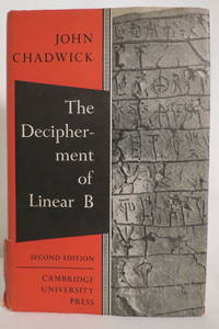 image of THE DECIPHERMENT OF LINEAR B (DJ protected by a clear, acid-free mylar cover)