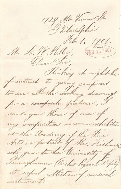 Rare Autograph Letter Signed on Painting