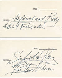 Pair of Signatures by SIEGFRIED & ROY (FISCHBACHER, Siegfried, b. 1939) (HORN, Roy, 1944-2020)