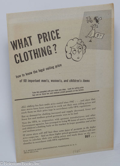 What Price Clothing? How to know the legal ceiling price of 90 important men's, women's, and children's items