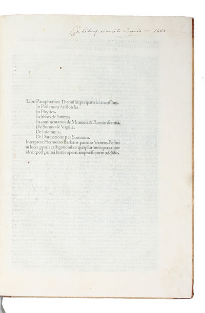 Libri Paraphraseos. In Posteriora Aristotelis. In…