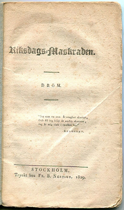 Riksdags-maskraden. Dröm.