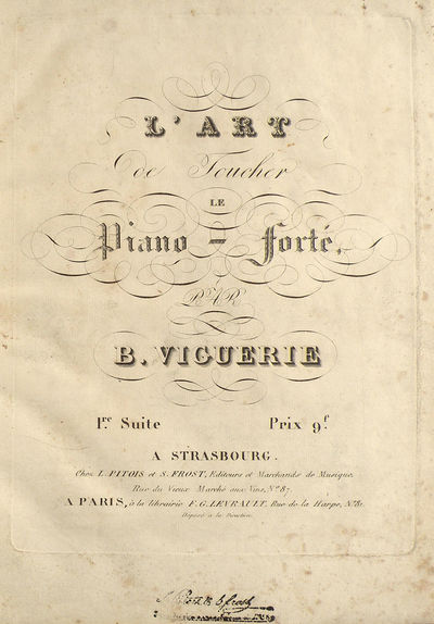 L'Art de Toucher le Piano-forté ... Ire. Suite Prix 9f