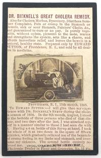 Patent Medicine Trade Card with applied image Featuring Tribute to Abraham Lincoln