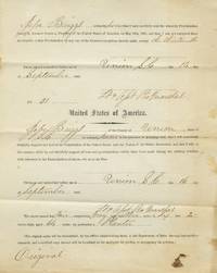 Signed Amnesty Oath for a South Carolina Planter under Andrew Johnson’s Amnesty Proclamation, Completed at Union, South Carolina, September 16, 1865