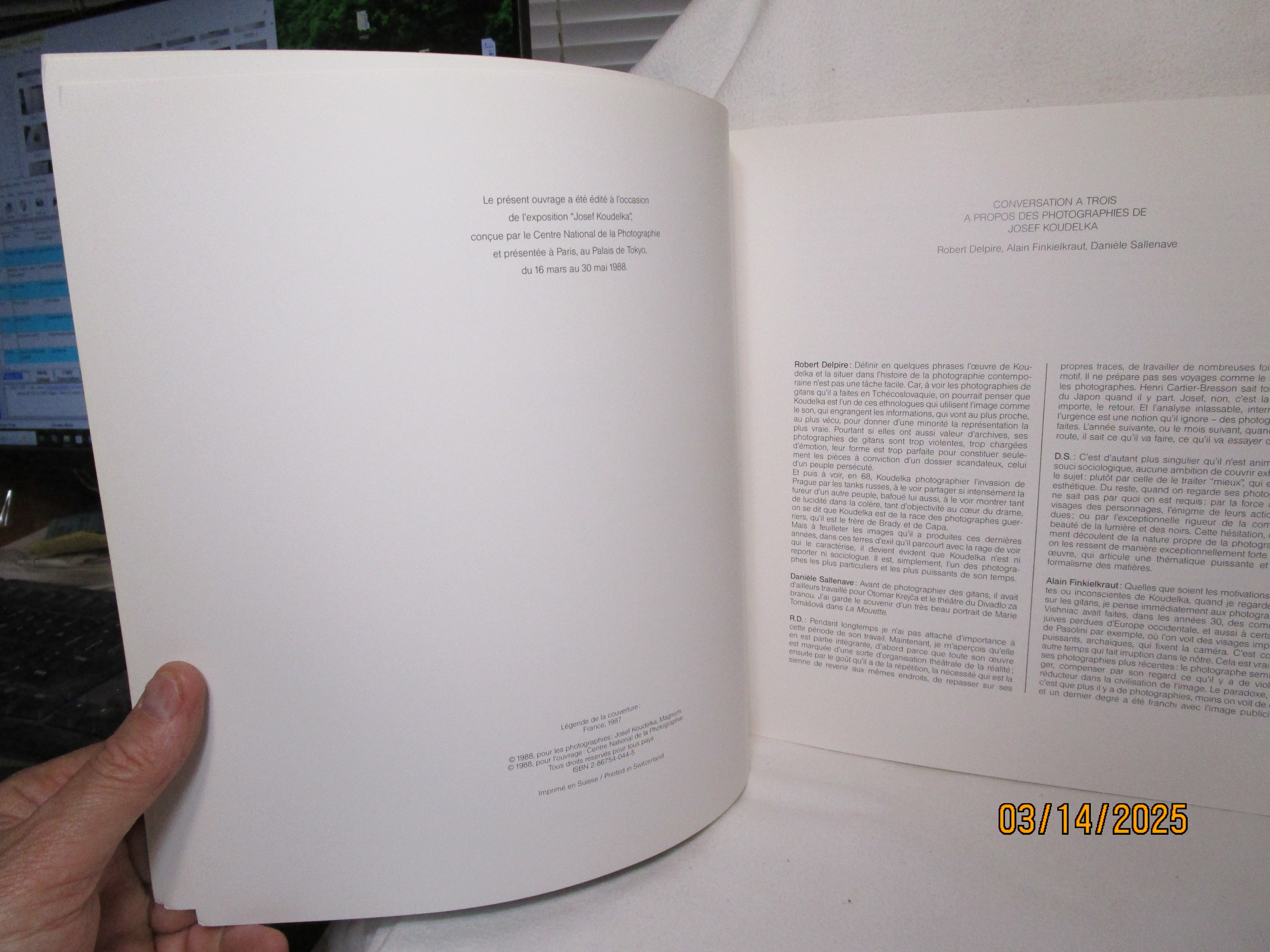 アート・デザイン・音楽 Josef Koudelka EXILS PHOTO COPIES 1988 Exils by Koudelka, Josef | Softcover | 1988 | Centre