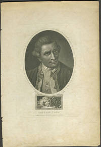 image of Captain Cook. Stipple engraved portrait with Death of Cook vignette