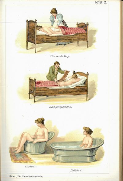 Die neue heilmethode. Lehrbuch der naturgemässen lebensweise, der gesundheitspflege und der naturgemässen heilweise (diätetisch-physikalische therapie). Neu bearbeitet von praktischen ärzten, hygienikern und pädagogen. Mit 660 abbildungen, 62 chromo- und kunstdrudktafeln und 10 zerlegbaren modellen. 563.-572. tausend. I-IV. (photo 3)