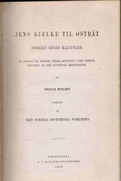 Jens Bjelke til Østråt. Norges Riges Kansler. Med innlagt ark, 17 x  4 cm, m. 1600-talls håndskrift og navn. (photo 2)