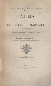 FATIMA ET LES FILLES DE MAHOMET. NOTES CRITIQUES POUR L'ÉTUDE DE LA SIRA.