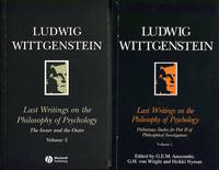 Last Writings on the Philosophy of Ludwig Wittgenstein. Volumes I and II. by Witttgenstein, Ludwig. (edited by G. E. M. Anscombe, G. H. von Wright and Heikki Nyman,) - 1998.