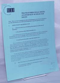 image of Transgender Legal Issues: an overview of selected issues
