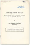 The Menace of Mexico: Remarks Before the League of Free Nations..