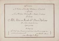 Sonate a Violino Solo col Violone ò Cimbalo e Sonate A due Violini, Violoncello é Basso Continuo Dedicate All' Altezza Reale del Duca d'Orleans ... Opera prima. ... Le prix des deux Livres en blanc est de 8tt ... Gravé Par H. de Baussen. [Score]