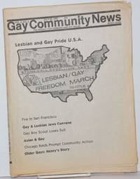 GCN: Gay Community News; the weekly for lesbians and gay males; vol. 9, #2, July 25, 1981; Lesbian &amp; Gay Pride USA by Hoffman, Amy, David Morris & Cindy Patton, editors, Lisa Nussbaum, Larry Goldsmith, Nancy Wechsler, Jil Clark, Henry Jung, Michael Bronski, et al - 1981