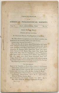 Proceedings of the American Philosophical Society. May - December 1848