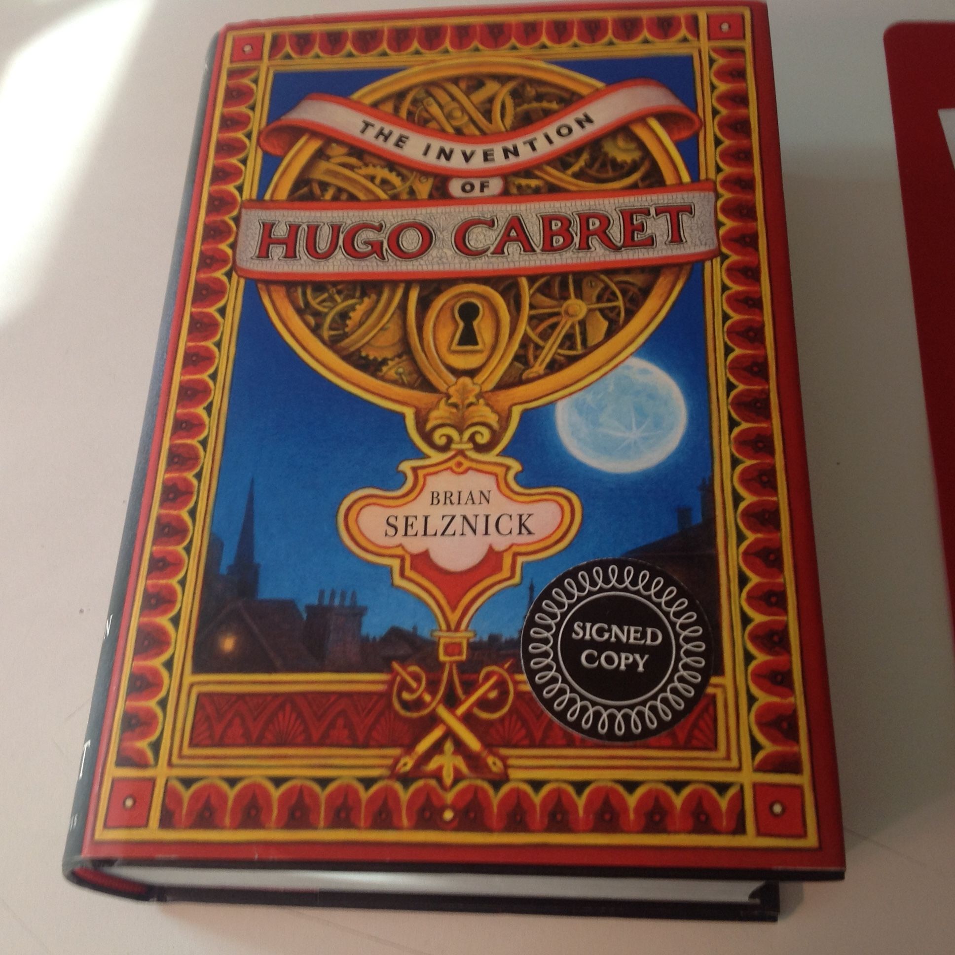 The Invention of Hugo Cabret Signed by Brian Selznick Black boards