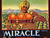 Original Orange Crate Label for Miracle Brand