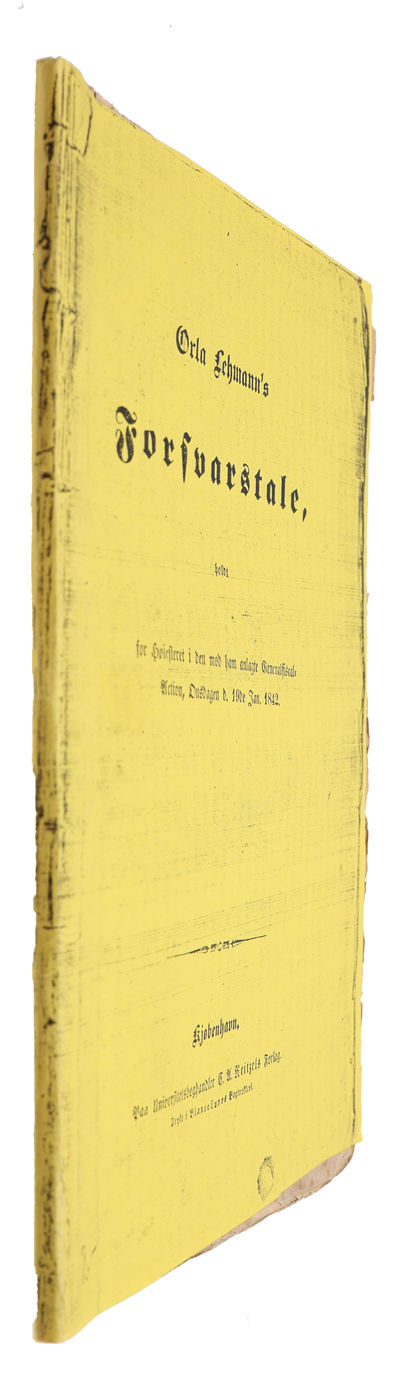Forsvarstale, holdt for Høiesteret i den mod ham anlagte Generalfiscal=Action, Onsdagen d. 19de Jan. 1842. (photo 2)